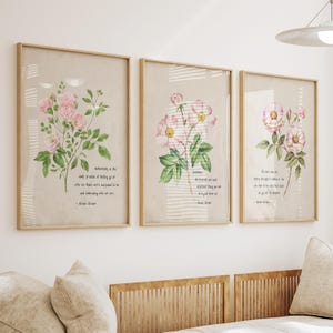 Brene Brown Quotes, Set of 3 Brene Brown Prints, Vintage Art Prints for Therapy Office Decor, Inspirational Quotes for Home Decor