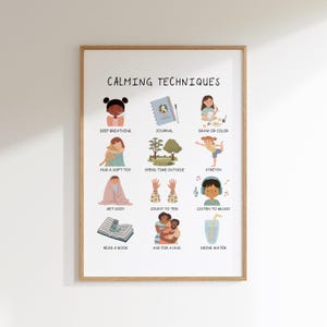 Calming Strategies Poster, Coping Skills for Kids, Calm Corner, School Social Work, Mental Health, Calming Techniques, Kids Psychology