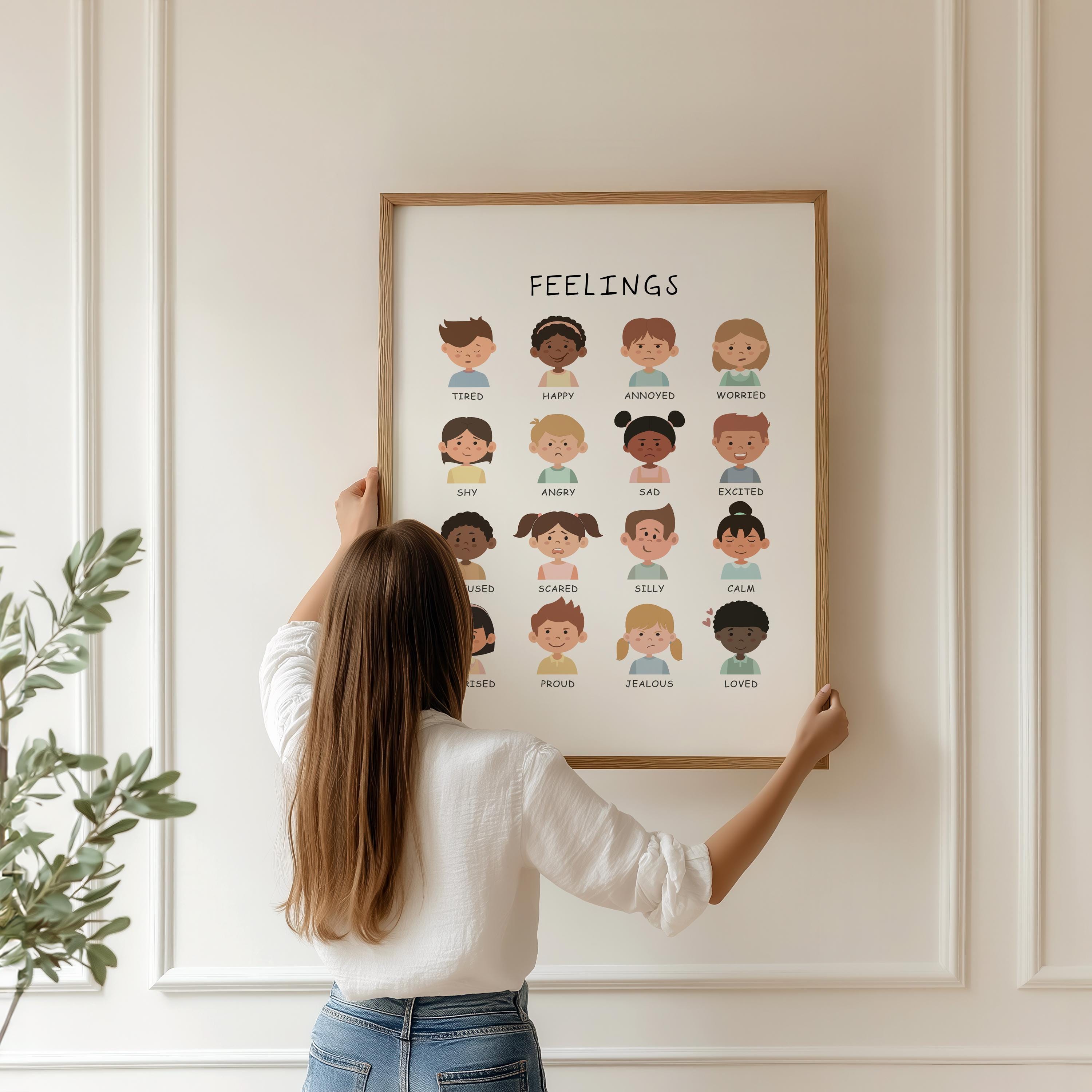 Buy Feelings Poster, Emotions Chart for Kids, How Are You Feeling ...