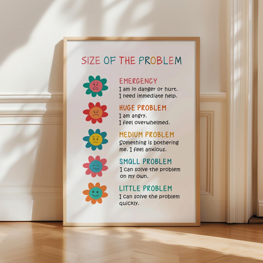 Problem Zone Sign How Big is My Problem, Size of Problem Poster, School Counselor, Kids ...