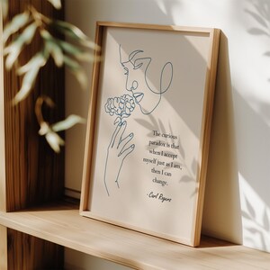 Carl Rogers Zitat, Biologie Kunstdruck, Mental Gesundheit Poster, Sozialarbeiter Zitate, Therapie Bürodeko, Counselor Office Wand Kunst Bild 8