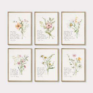 Set of 6 Psychology Quotes Printable, Therapy Office Decor, Inspirational Wall Art, Carl Jung, Carl Rogers, Brene Brown, Mental Health