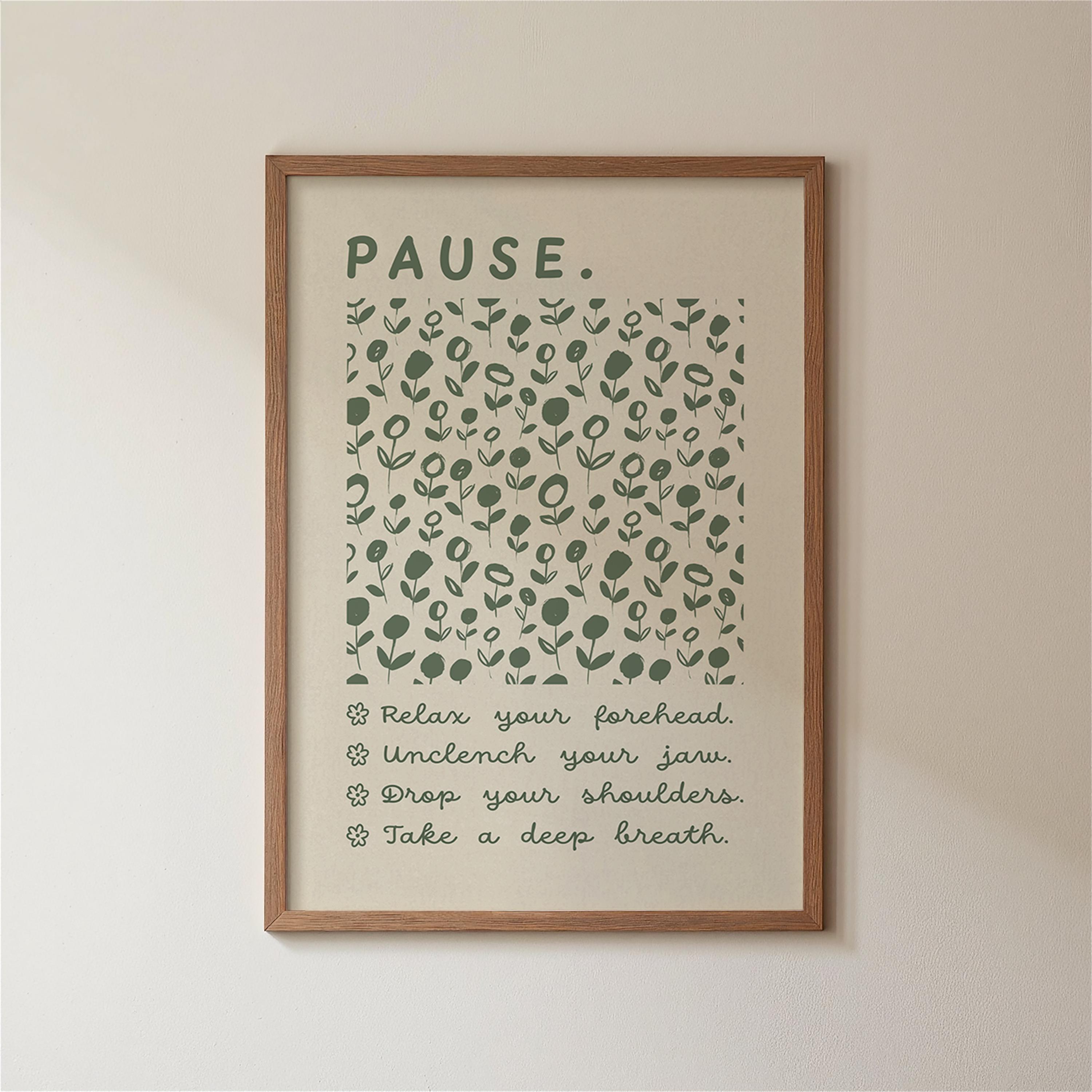 6 Mental Health Wall Art Prints: Grounding Posters for Anxiety Relief ...