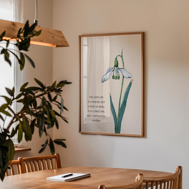 Carl Rogers Zitat, Psychische Gesundheit Kunst, Biologie Kunstdruck, Sozialarbeiter Zitate, Therapie Büro Dekor, Das gute Leben ist ein Prozess Bild 5