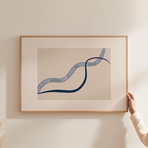 Arte de pared imprimible "La curación no es lineal", impresión de salud mental, póster de curación, decoración de consultorio de terapia, impresión artística de psicología, descarga digital