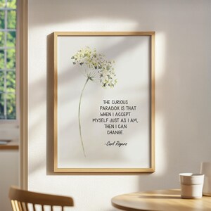Carl Rogers Quote, Psychology Art Print, Personal Development, Mental Health Poster, Therapy Office Decor, Inspirational Quote