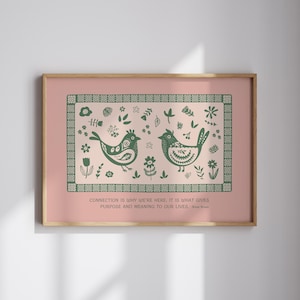 Brene Brown Quote, Mental Health Wall Art, Therapy Office and Home Decor, Motivational  Print, Connection is why We Are here