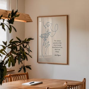 Carl Rogers Zitat, Biologie Kunstdruck, Mental Gesundheit Poster, Sozialarbeiter Zitate, Therapie Bürodeko, Counselor Office Wand Kunst Bild 3