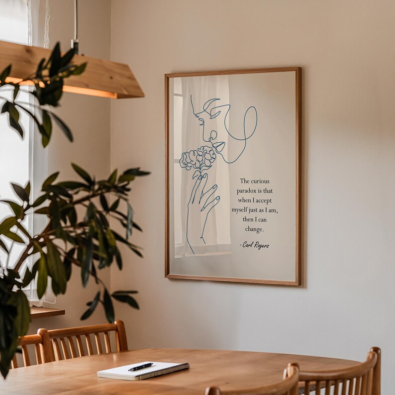 Carl Rogers Zitat, Biologie Kunstdruck, Mental Gesundheit Poster, Sozialarbeiter Zitate, Therapie Bürodeko, Counselor Office Wand Kunst Bild 3