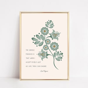 Carl Rogers Quote, Psychology Quotes Art Print, Mental Health Poster, Therapy Office Decor, Counselor Office Wall Art, Digital Download