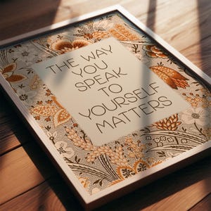 The Way You Speak to Yourself Matters, Vintage Mental Health Poster ...