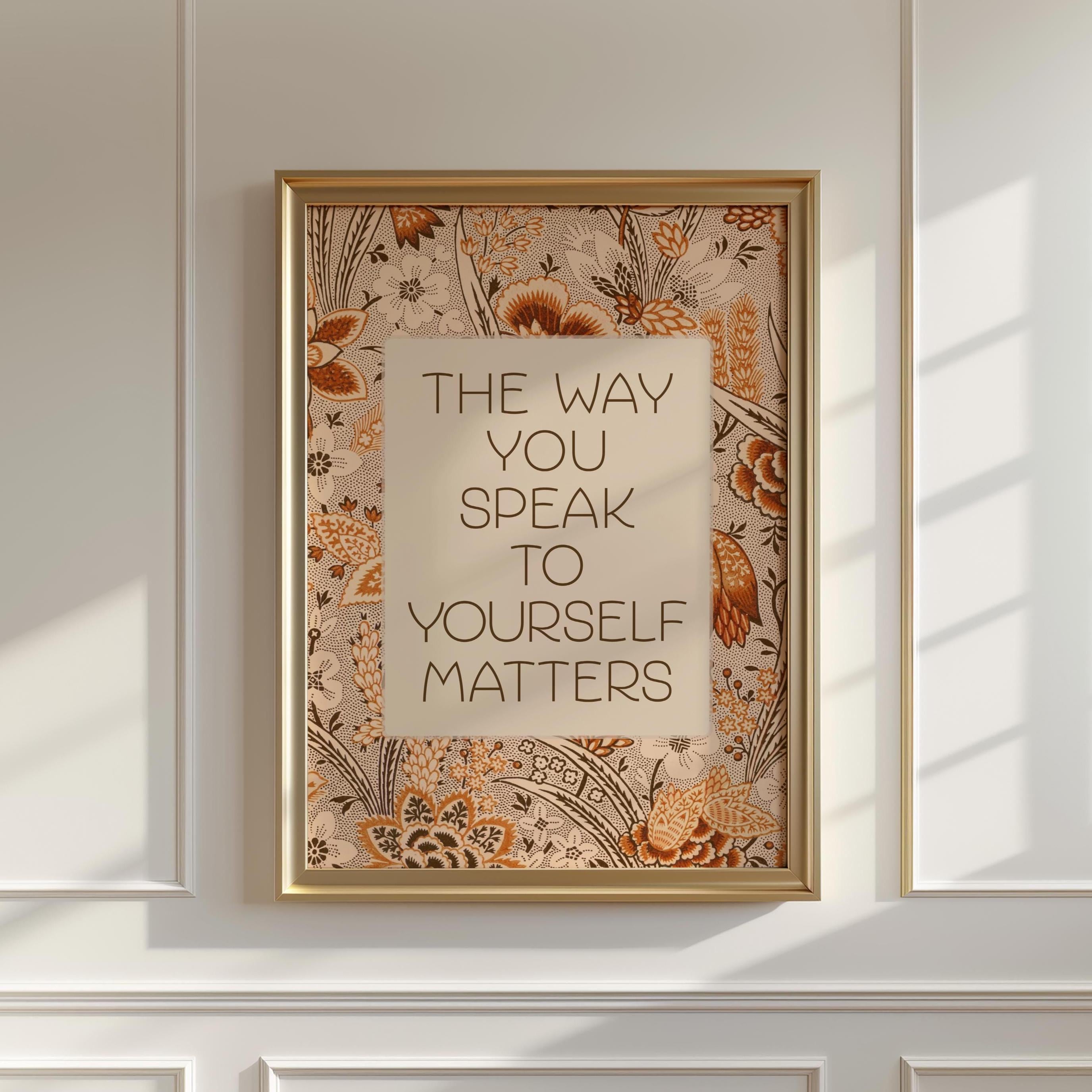 The Way You Speak to Yourself Matters, Vintage Mental Health Poster ...