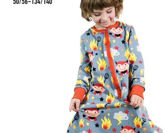 Sewing pattern for children's pajama sleepsuit Siesta (50-140) - paper pattern