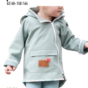 Sewing pattern children&#39;s transition jacket softshell jacket Pirulito (62-140) - paper pattern