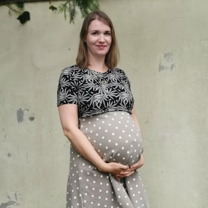 裁縫パターン 女性用マタニティドレス、授乳用ドレス、ワンピース、チュニック ユージェニー (サイズ 34-56) - 紙型紙