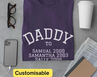 Custom Daddy T-Shirt – Personalized Father's Gift
