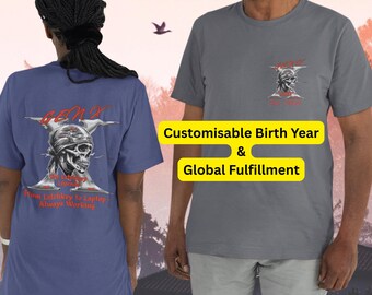 Generation X Custom Birth Year T-Shirt, Latchkey Legends, Skull Bandana