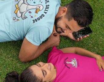 Namaste Silly Goose T-Shirt, Funny Yoga Humor, Bird Lover Gift