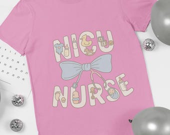 NICU Nurse Cotton T-Shirt, Neonatal ICU Caregiver Apparel