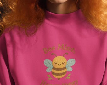 Embroidered Honey Bee Sweatshirt, Cottagecore Crewneck