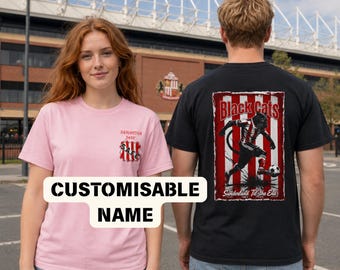 Black Panther Soccer Player Graphic T-shirt | Striped Vintage Team Design