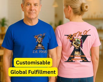 Gen X Fist Design Shirt, Custom Birth Year Tee, Gildan 5000