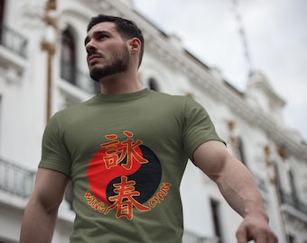 Wing Chun T-Shirt, Kampfkunst-Grafik-T-Shirt, Workout-Bekleidung, Geschenk für Ihn Sie