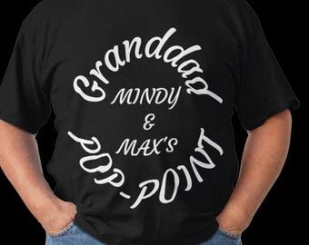 Personalized Granddad T-Shirt: Custom Family Names, Soft Cotton Tee