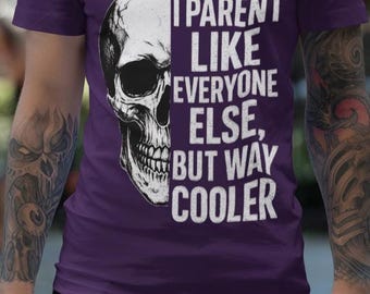 Funny Dad Skull Graphic T-Shirt, Parent Gift