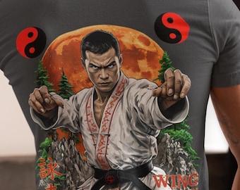 Kampfkunst Wing Chun T-Shirt | Wing Chun T-Shirt | Geschenk für Kampfsportler, Fitness Begeisterte, Einzigartige Trainingsbekleidung, Karate Fans