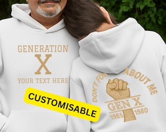 Felpa personalizzata "Generation X Pride", un regalo divertente per la Generazione X.