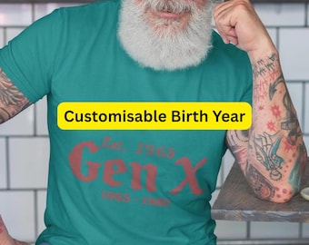 Camiseta Gen X, Boombox retro, Nostalgia de los 80, Camiseta unisex de algodón personalizada