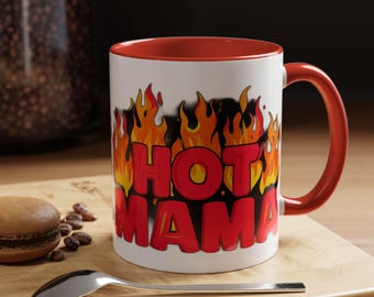 Hot Mama Fire-Themed 11oz Accent Coffee Mug