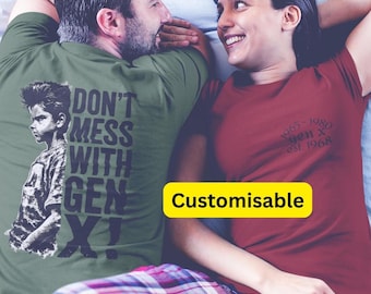 Customisable Gen X T-Shirt, Retro Style, Adult Funny Top
