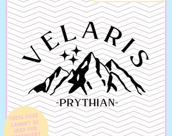 ACOTAR Inspired Velaris Prythian Design | svg | png | jpg | pdf | Cricut SVG File | Booktok | Bookish Designs | ACOMAF | Cut Files