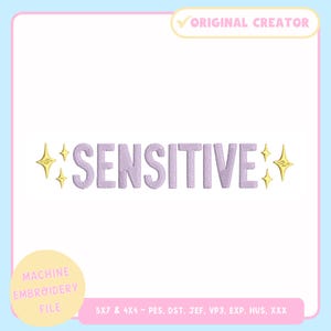 Machine Embroidery Design – Funny Machine Embroidery File for 4x4 5x7 Hoops – Sensitive Design – Instant Download - Trendy Embroidery Design
