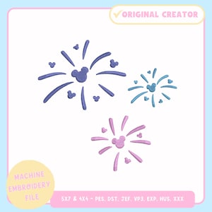Cartoon Mouse & Co. - Magical Park - Happiest Place Machine Embroidery Design for 4x4 5x7 Hoop – Trendy Machine Embroidery - PES JEF VP3 DST
