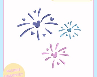 Cartoon Mouse & Co. - Magical Park - Happiest Place Machine Embroidery Design for 4x4 5x7 Hoop – Trendy Machine Embroidery - PES JEF VP3 DST