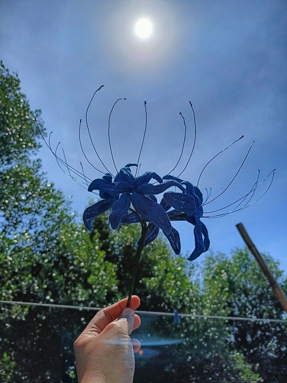 PDF PATTERN | Blue Spider Lily Flower - Etsy Israel