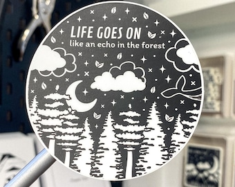 Life Goes On · B T S Stickers · Song Inspo Stickers · Fan Art · Black & White · Holographic · Waterproof · Songs Into Stickers
