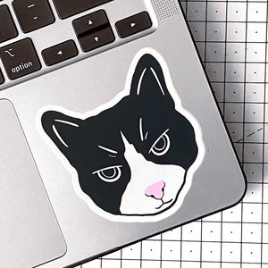 OUTLET · Grumpy Cat Illustratie Sticker Roze Neus