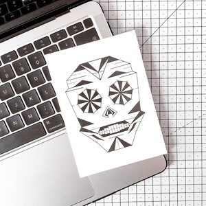 OUTLET · Postal Goravi Logo Calavera · Postal Con Sobre Alto Gramaje · Postal Calavera Geometrischea