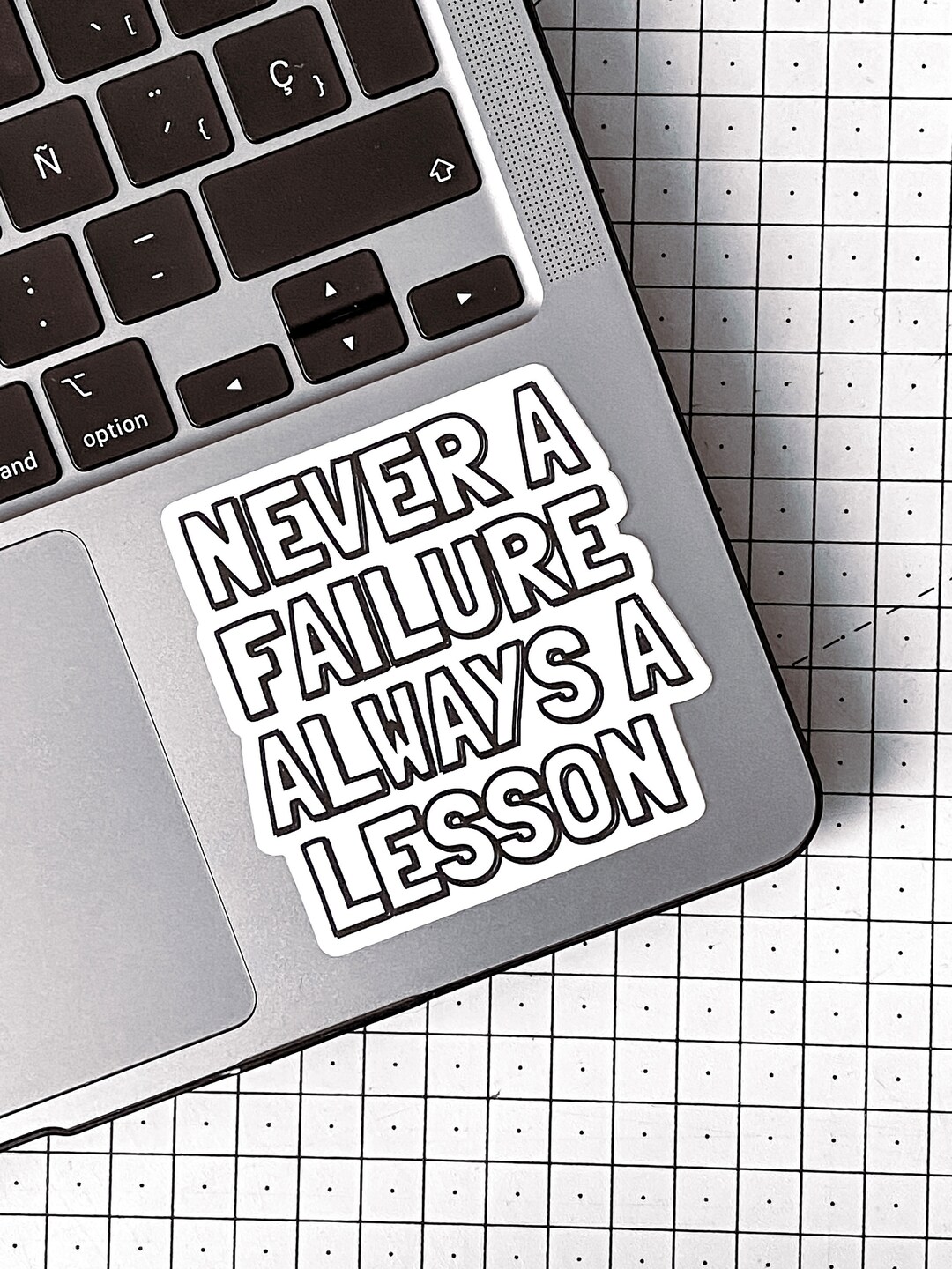 Positive Quotes Sticker · Never a Failure Always a Lesson · Matte ...