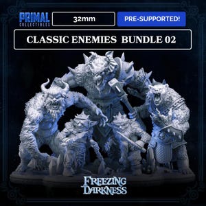 Lote de 5 miniaturas de 32 mm para el clásico juego de rol Darkness: Master of Dungeons Quest.