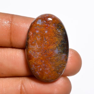 SEAM AGATE Cabochon Loose Gemstone, Oval Shape, 34.5 Ct. 33X21X6 mm, Stunning Designer Seam Agate Gemstone, For Making Pendant Jewelry,C-184