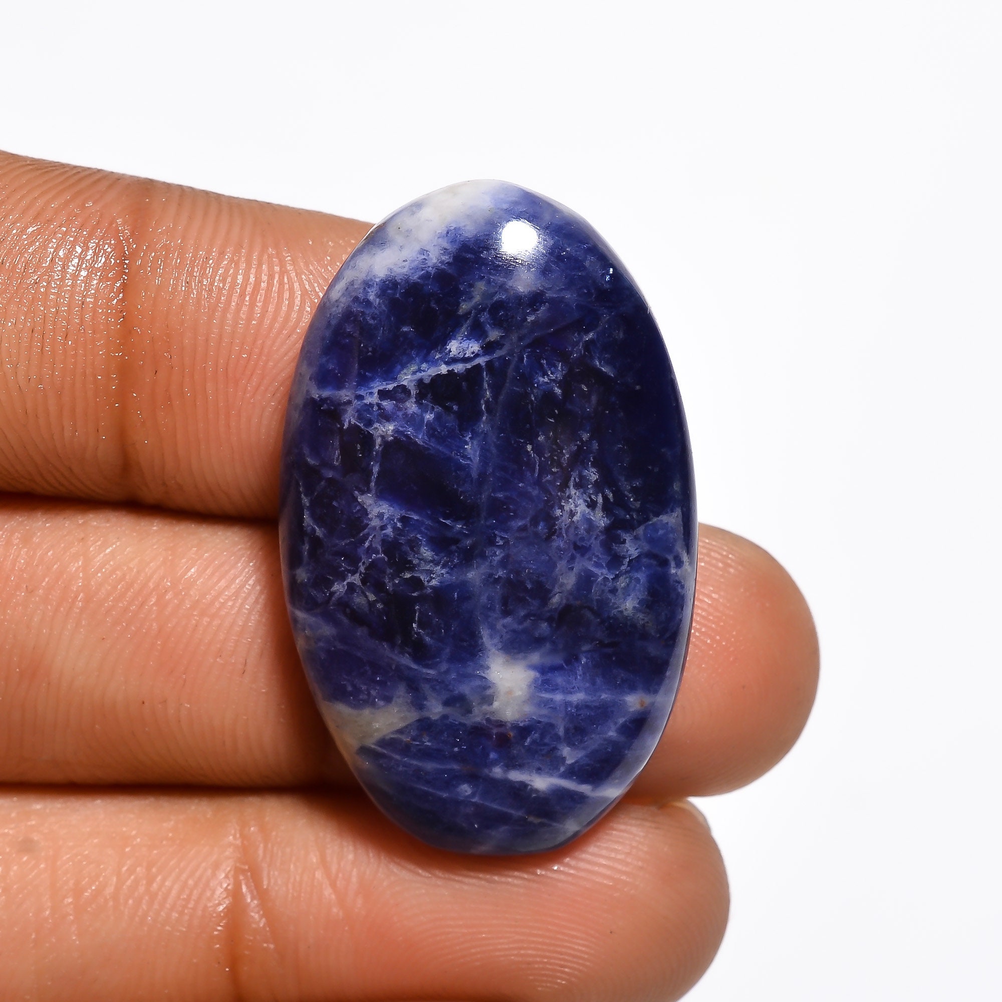 32X19X5 mm K2981 Dazzling Top Grade Quality 100 Natural Sodalite Oval