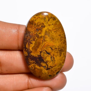 SEAM AGATE Cabochon Loose Gemstone, Oval Shape, 70 Ct. 42X26X6 mm, Fabulous Designer Seam Agate Gemstone, For Pendant Jewelry, C-223