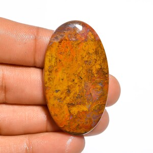 SEAM AGATE Cabochon Loose Gemstone, Oval Shape, 58.5 Ct. 44X25X6 mm, Elegant Designer Seam Agate Gemstone, For Pendant Jewelry, C-227