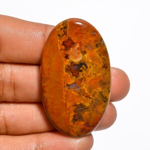 SEAM AGATE Cabochon Loose Gemstone, Oval Shape, 66 Ct. 46X27X5 mm, Excellent Designer Seam Agate Gemstone, For Making Pendant Jewelry, C-230