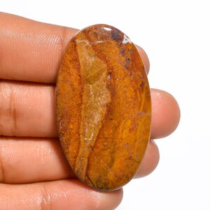 SEAM AGATE Cabochon Loose Gemstone, Oval Shape, 56.5 Ct. 46X26X6 mm, Elegant Designer Seam Agate Gemstone, For Making Pendant Jewelry, C-200